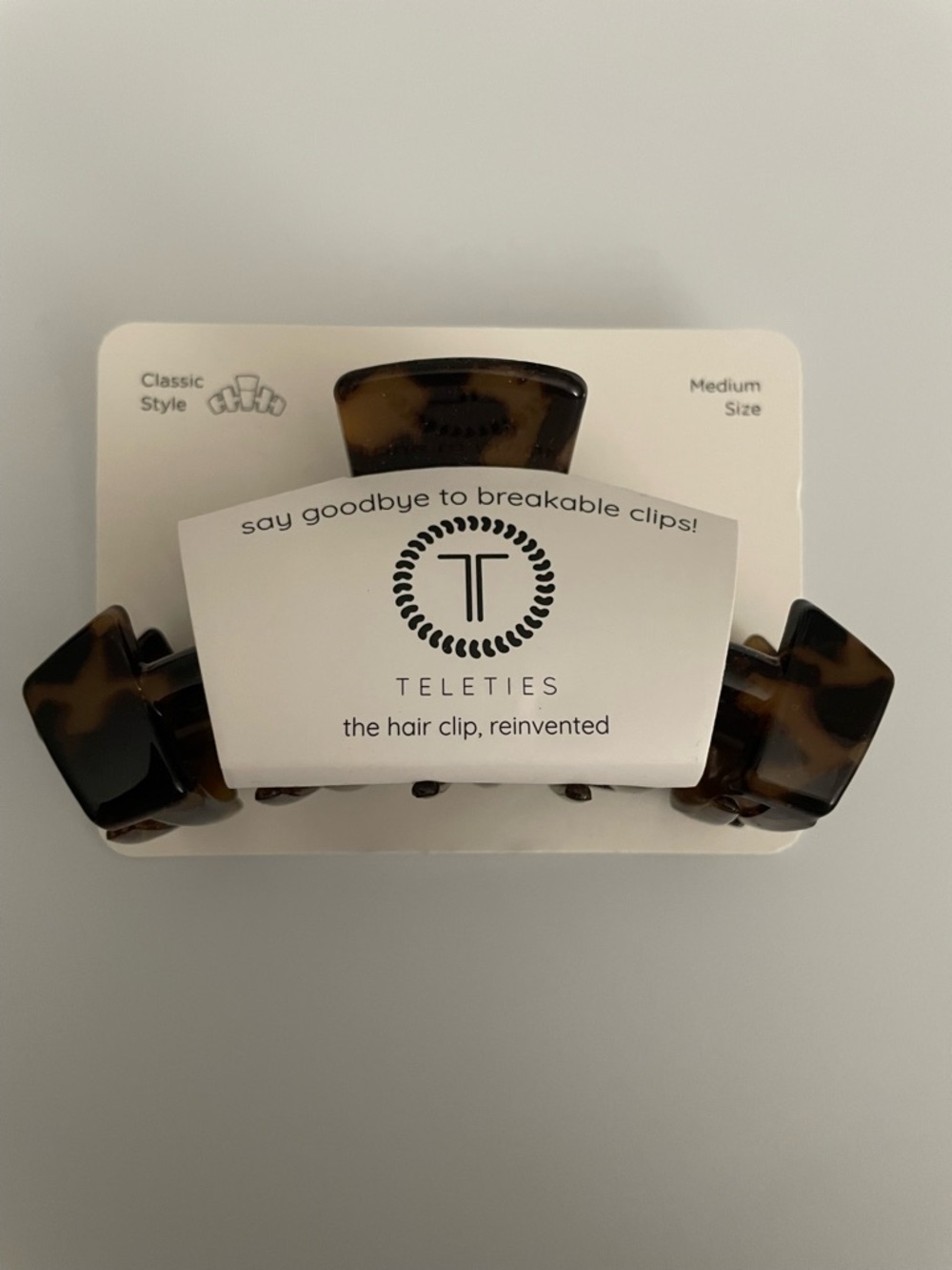 Teleties Tortoiseshell Medium Hair Clip